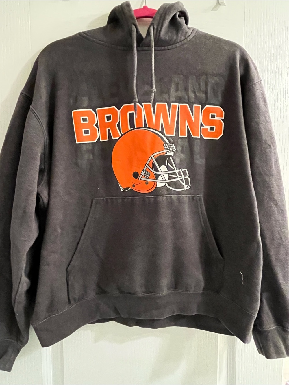 NFL Cleveland Browns Gray & Orange Crewneck Sweater